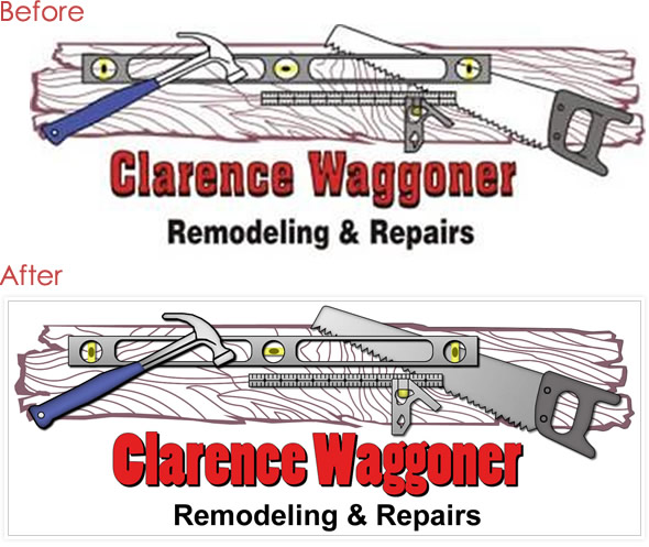 Logo Design - Before & After - Clarence Waggoner