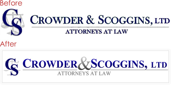 Logo Design - Before & After - Crowder & Scoggins